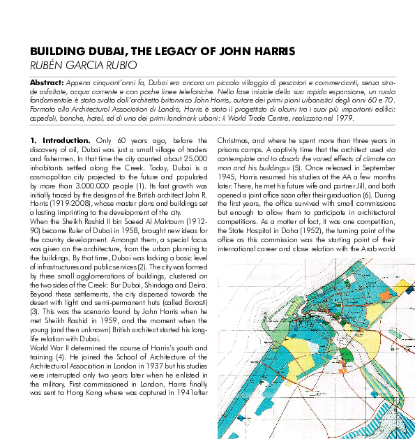 (PDF) Building Dubai, the legacy of John Harris