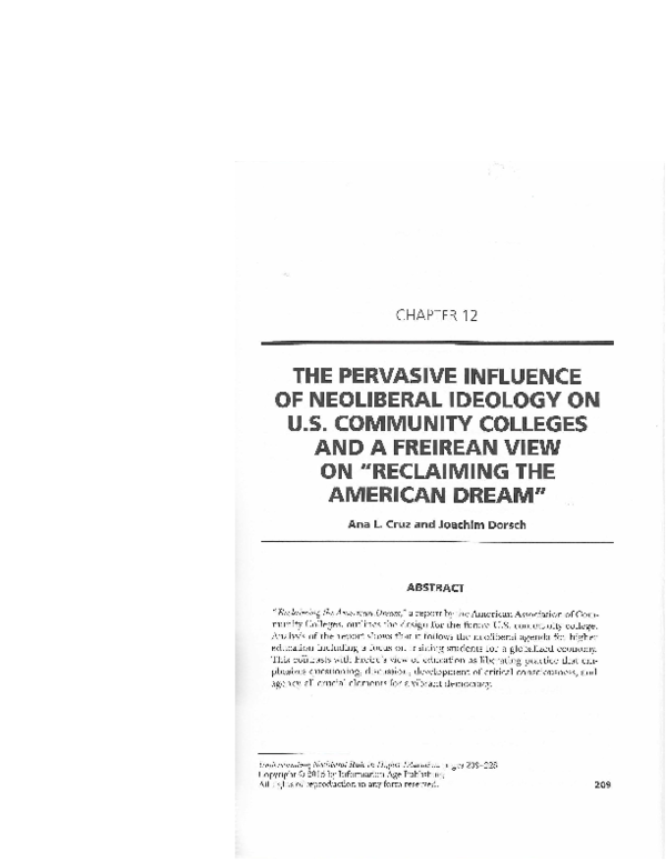 (PDF) The Pervasive Influence of Neoliberal Ideology on U.S. Community ...