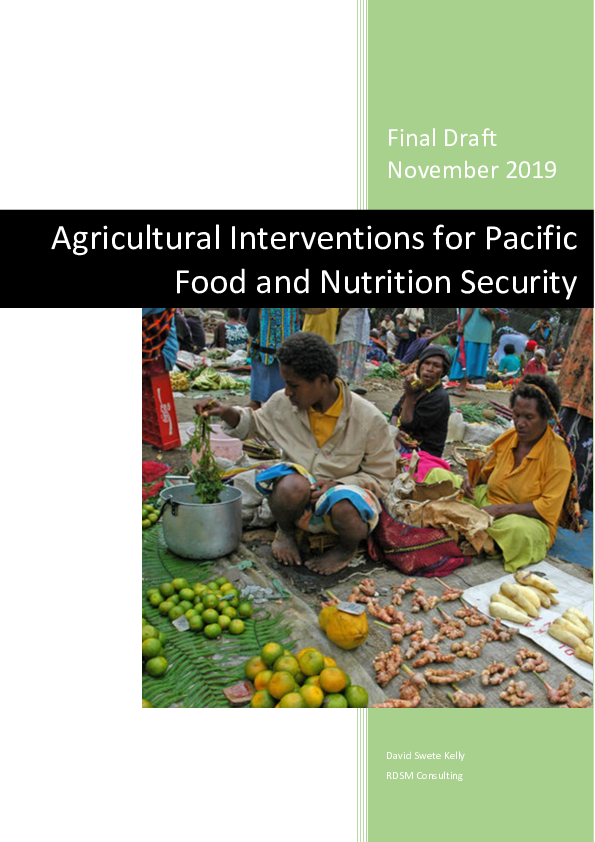 (PDF) Agricultural Interventions for Pacific Food and Nutrition Security