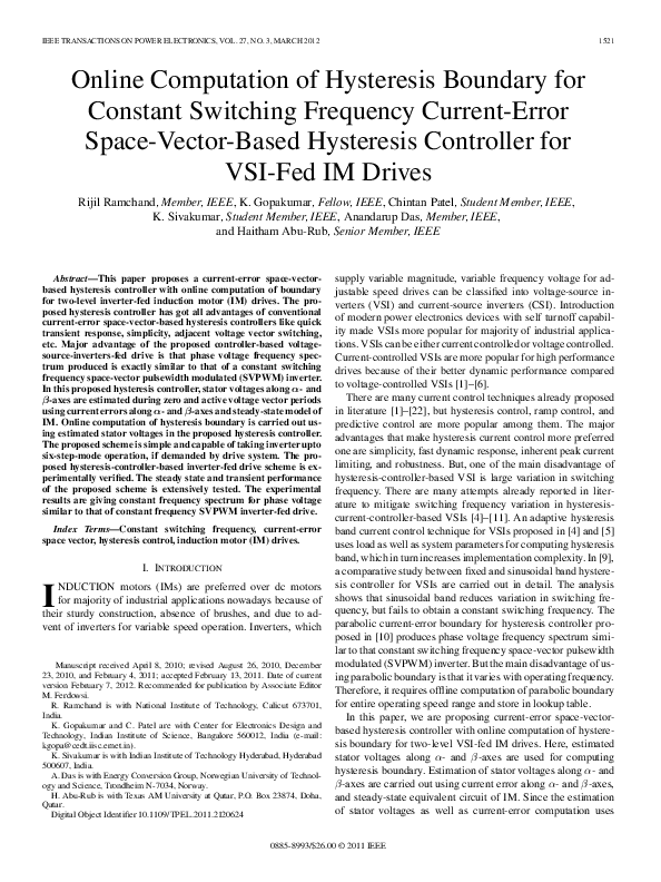 (PDF) Online Computation of Hysteresis Boundary for Constant Switching ...