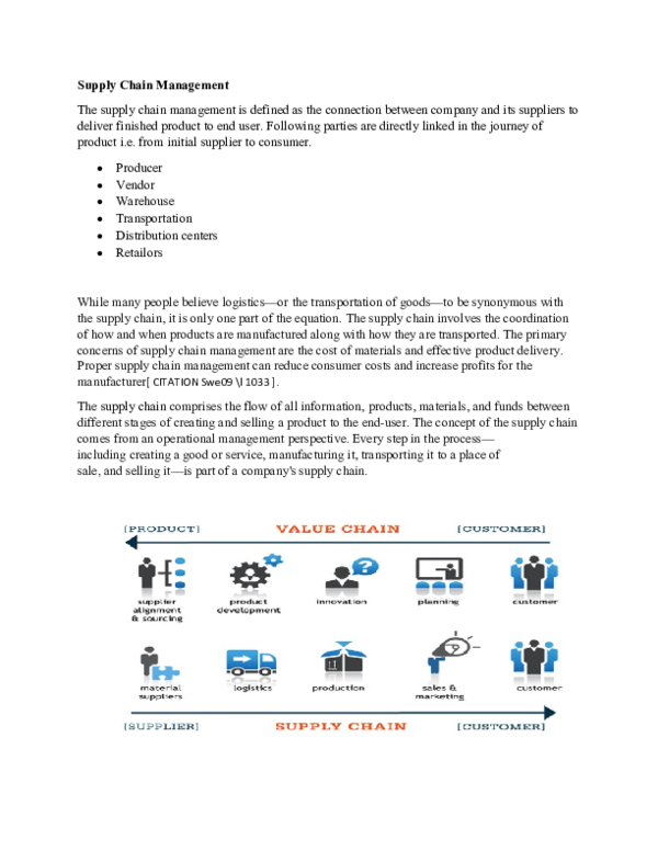 (DOC) Value Chain Management