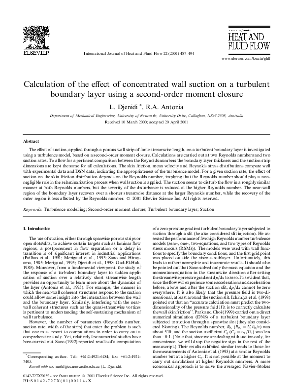 (PDF) Calculation of the effect of concentrated wall suction on a ...