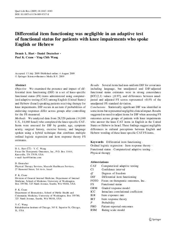 (PDF) Differential item functioning was negligible in an adaptive test ...