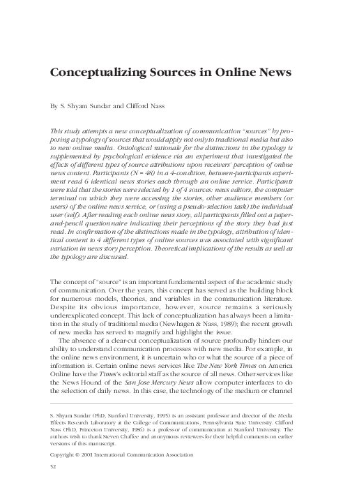 (PDF) Conceptualizing sources in online news