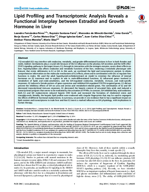 (PDF) Lipid Profiling and Transcriptomic Analysis Reveals a Functional ...