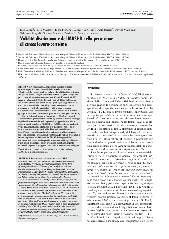 (PDF) [Discriminant capacity of the MASI-R questionnaire for the ...
