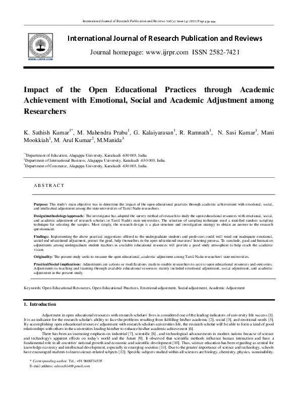 (PDF) Impact of the Open Educational Practices through Academic ...