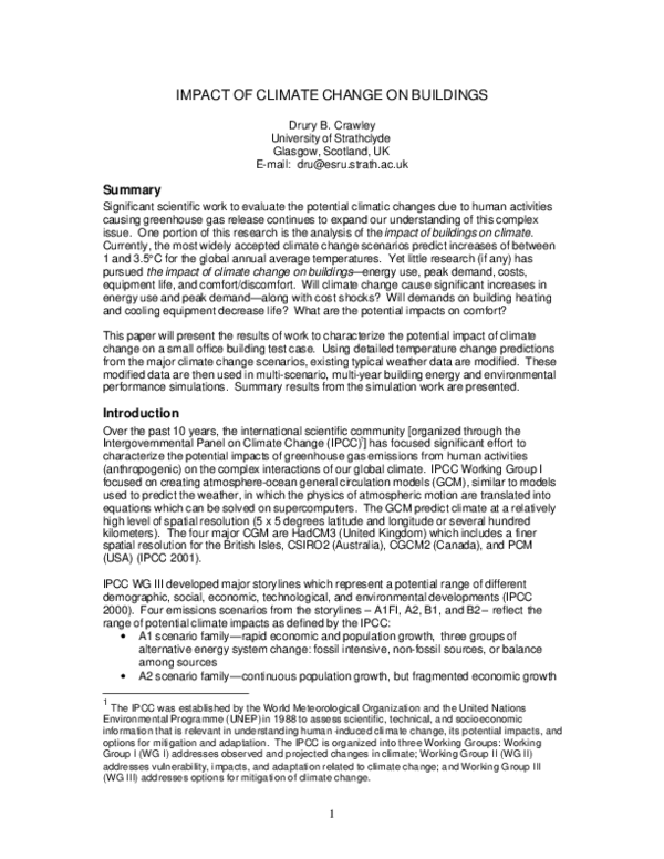 (PDF) Impact of climate change on buildings