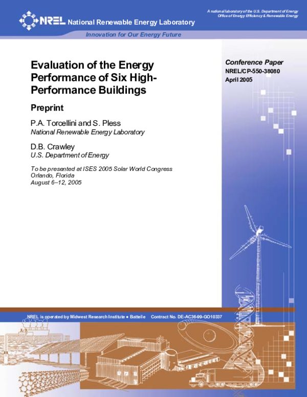 (PDF) Evaluation of the Energy Performance of Six High-Performance ...