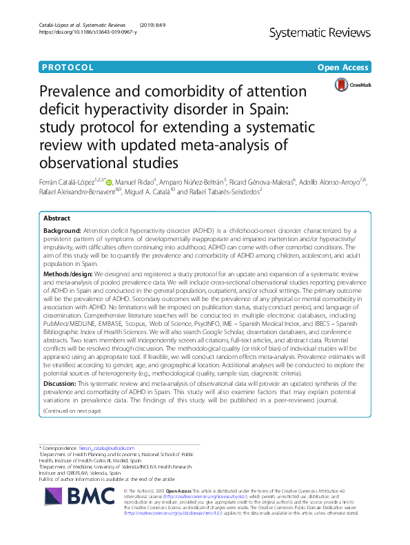 (PDF) Prevalence and comorbidity of attention deficit hyperactivity ...