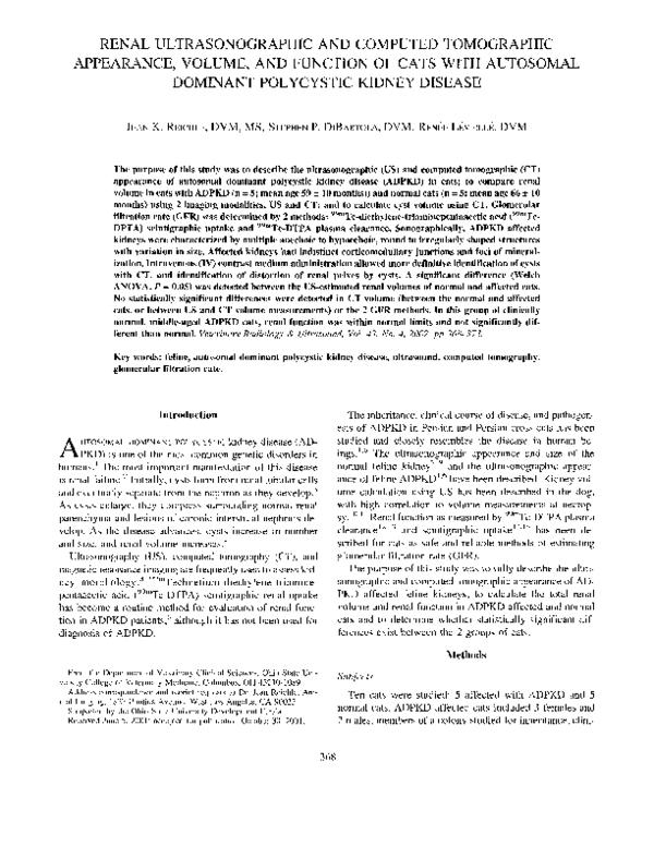 (PDF) Renal Ultrasonographic and Computed Tomographic Appearance ...