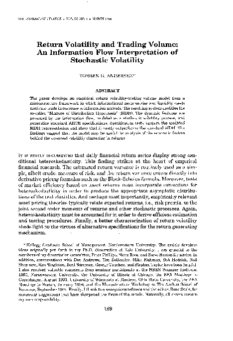 (PDF) Return Volatility and Trading Volume: An Information Flow ...