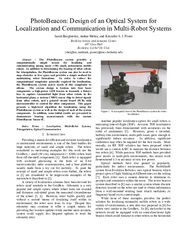 (PDF) PhotoBeacon: Design of an Optical System for Localization and ...