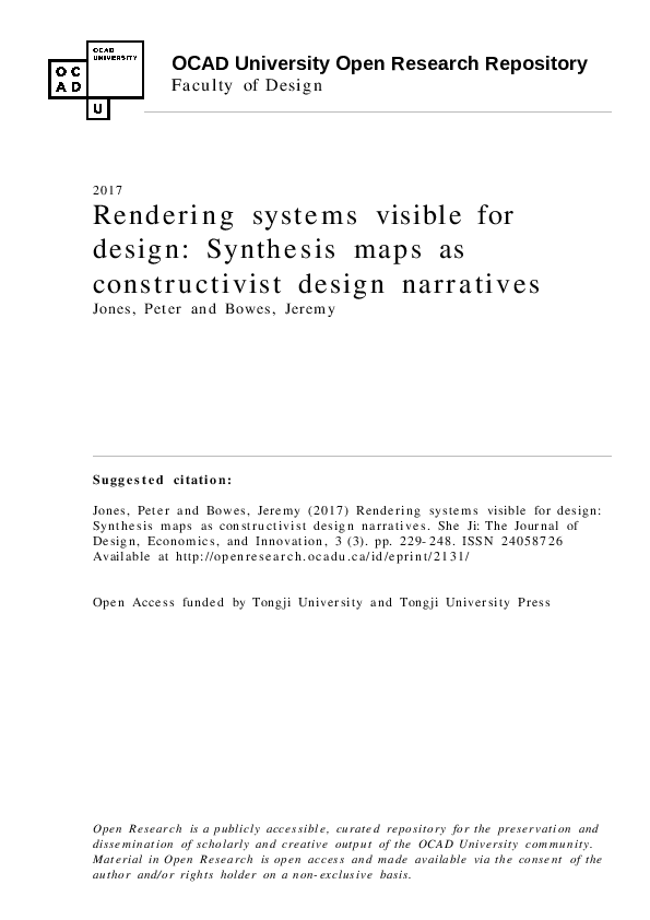 (PDF) Rendering Systems Visible for Design: Synthesis Maps as ...