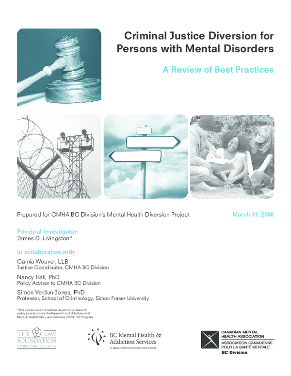 (PDF) Criminal Justice Diversion for Persons with Mental Disorders A