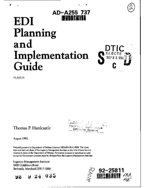 (PDF) EDI Planning and Implementation Guide
