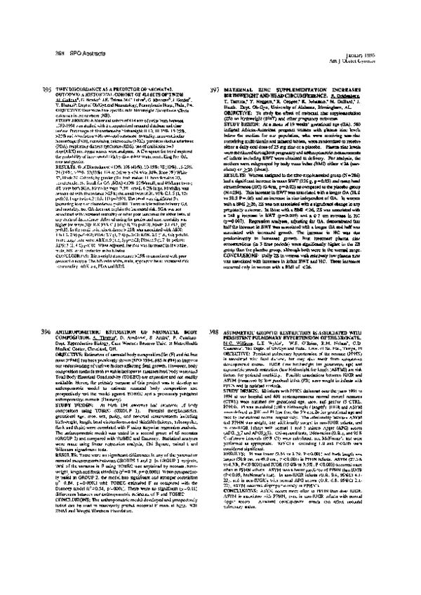 (PDF) Anthropometric estimation of neonatal body composition