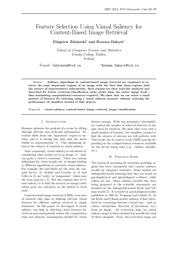 (PDF) Feature selection using visual saliency for content-based image ...