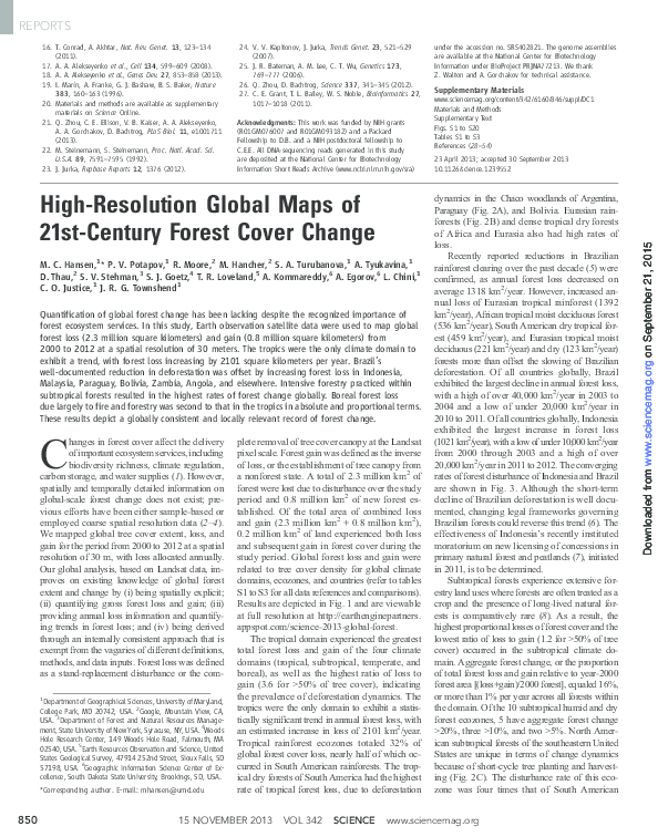 High Resolution Global Maps