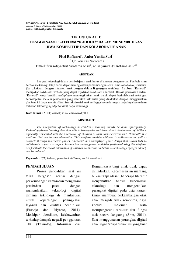 jurnal PAUD efektif pembelajaran anak usia dini