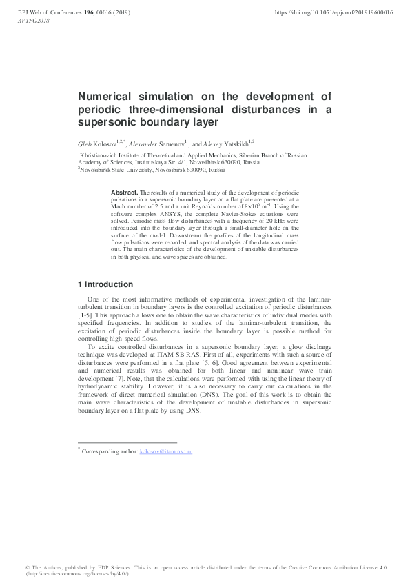 (PDF) Numerical simulation on the development of periodic three ...