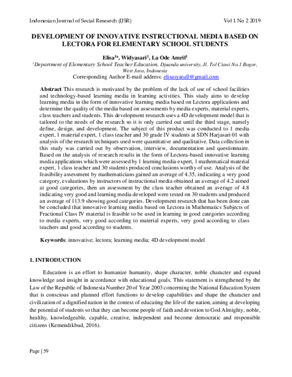 (PDF) Development of Innovative Instructional Media Based on Lectora ...