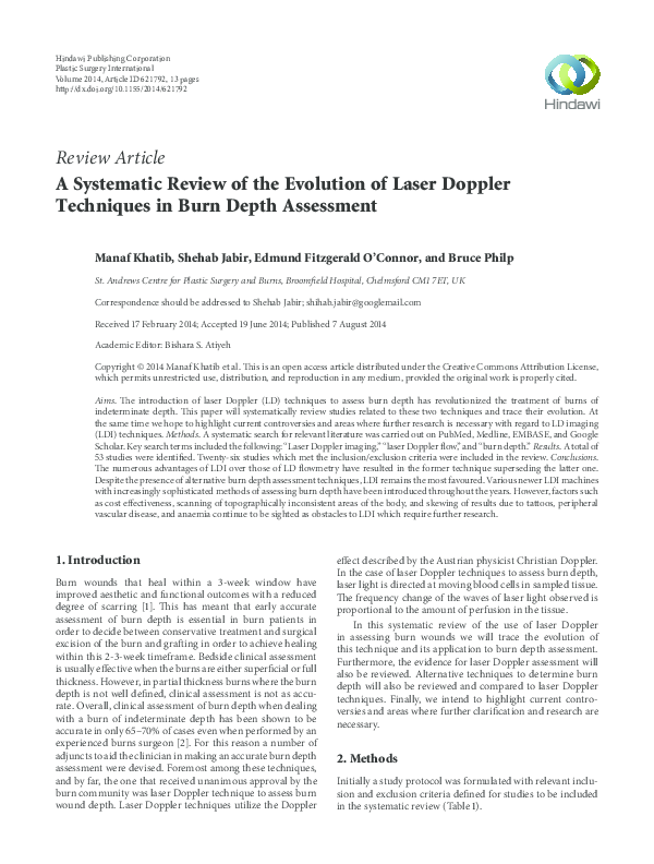 (PDF) A systematic review of the evolution of laser Doppler techniques ...