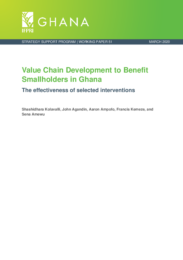 (PDF) Value chain development to benefit smallholders in Ghana: The ...