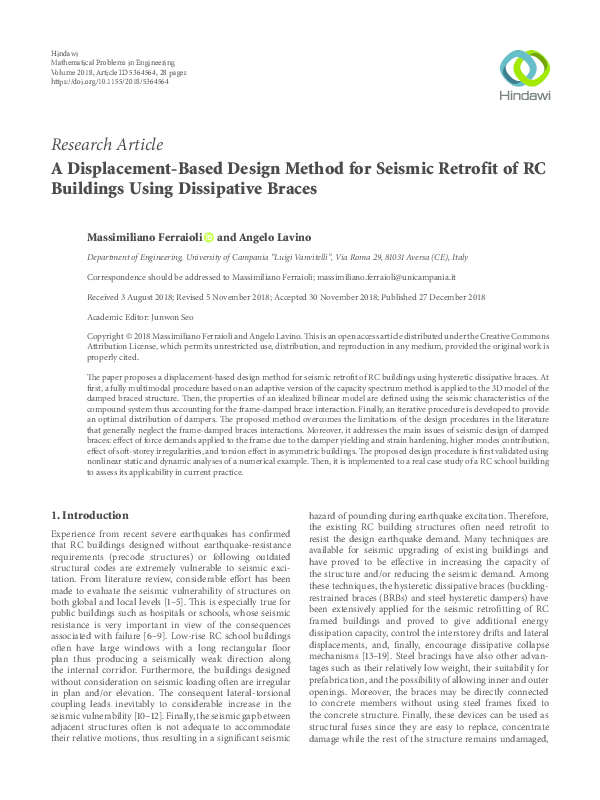 (PDF) A Displacement-Based Design Method for Seismic Retrofit of RC ...