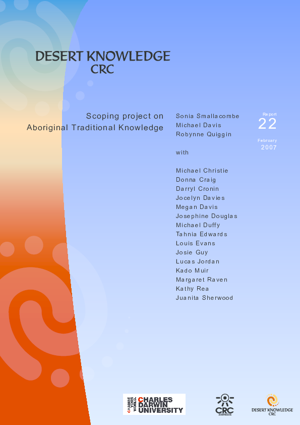 (PDF) Scoping project on Aboriginal traditional knowledge