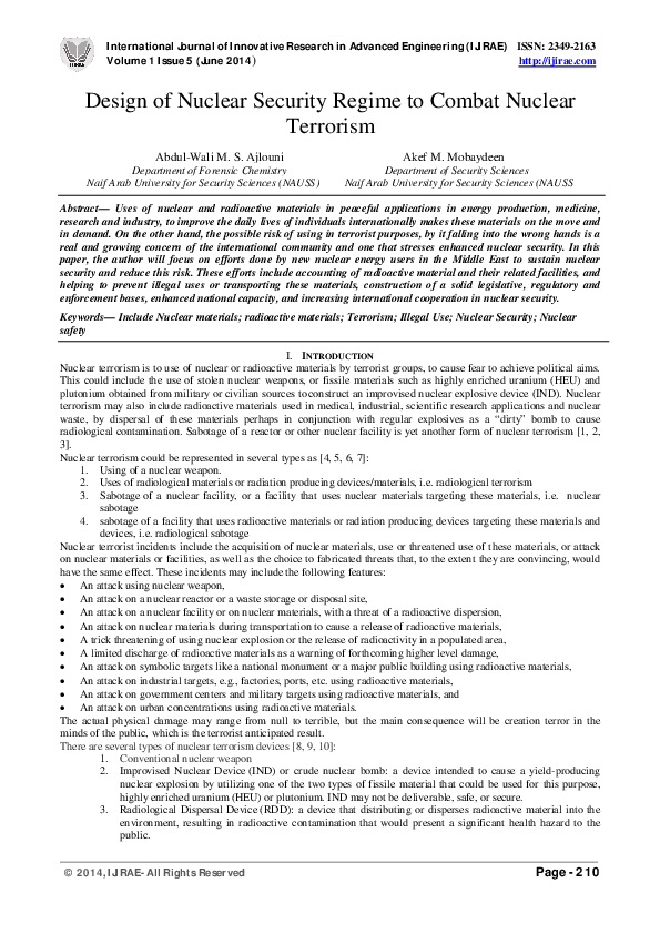 Nuclear terror essay image
