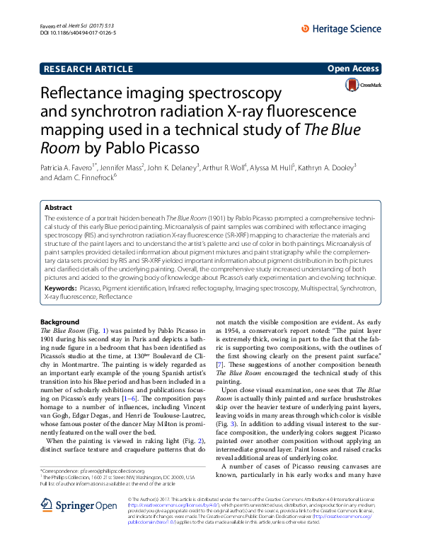 (PDF) Reflectance imaging spectroscopy and synchrotron radiation X-ray ...