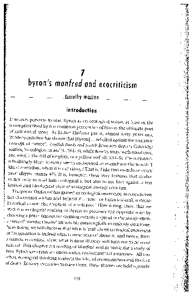 Byron critical essays picture
