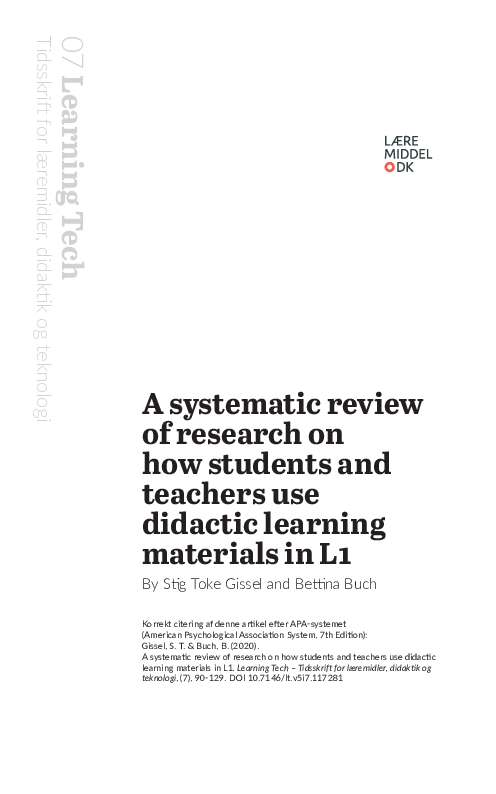 (PDF) A systematic review of research on how students and teachers use ...