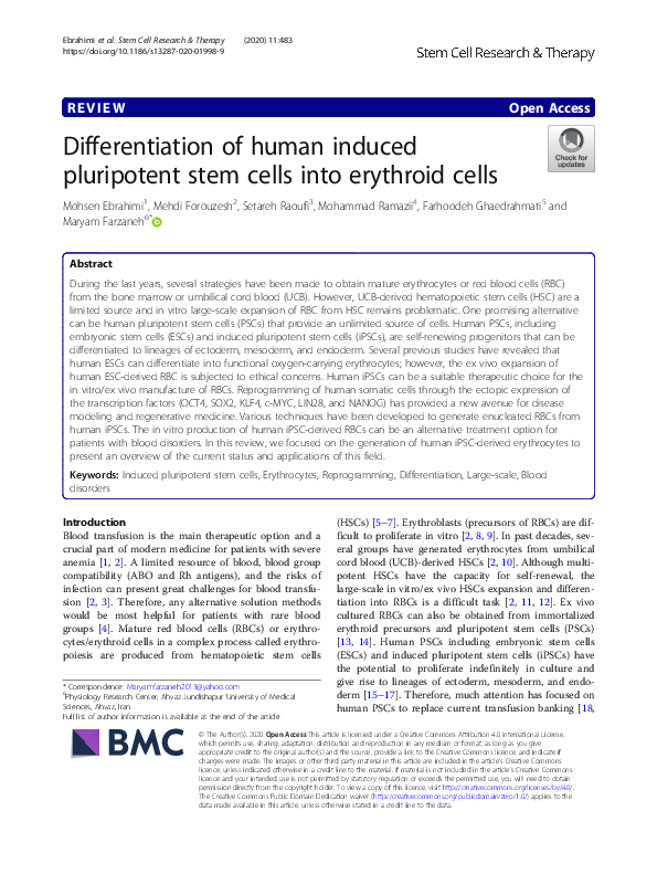 (PDF) Differentiation of human induced pluripotent stem cells into ...