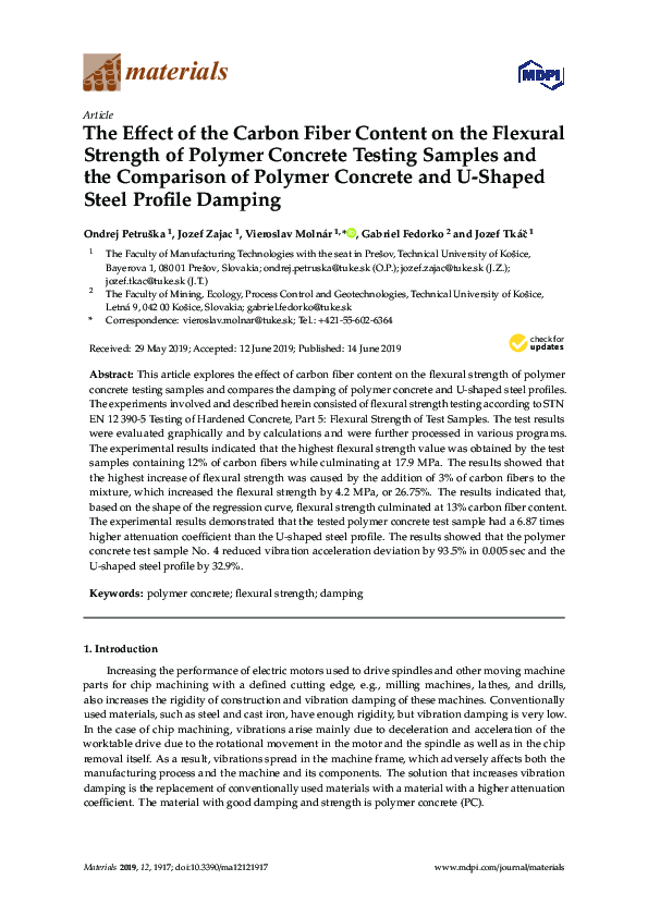 (PDF) The Effect of the Carbon Fiber Content on the Flexural Strength ...