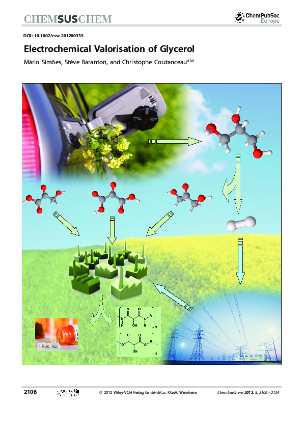 (PDF) Electrochemical Valorisation of Glycerol Christophe Coutanceau