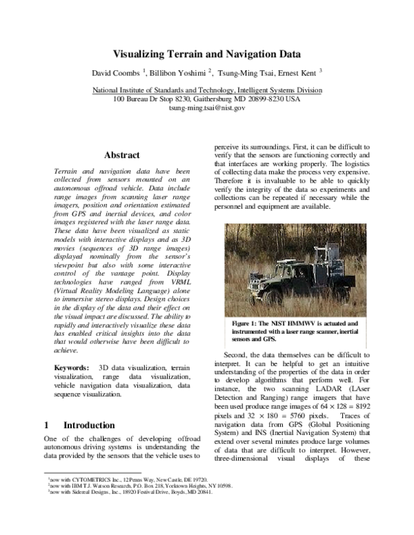 (PDF) Visualizing terrain and navigation data