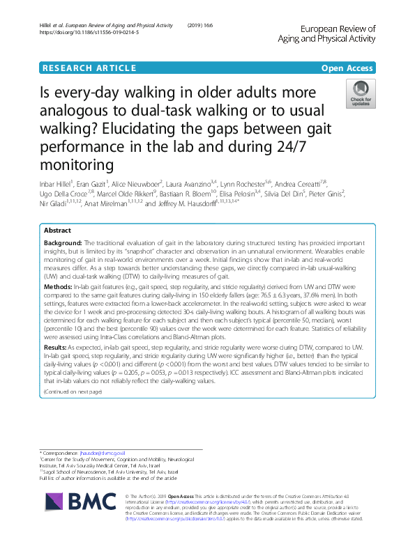 (PDF) Is every-day walking in older adults more analogous to dual-task ...