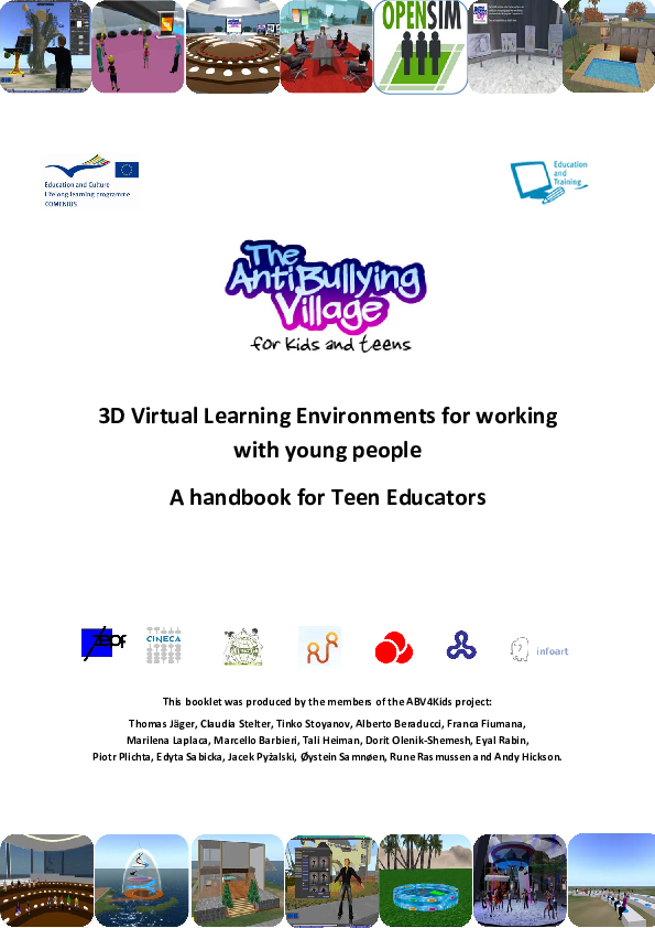 (PDF) 3D Virtual Learning Environments for working with young people. A ...