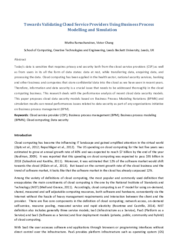 (PDF) Towards performance evaluation of cloud service providers for ...