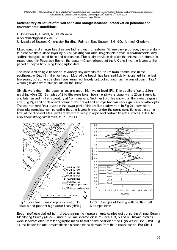 (PDF) Sedimentary structure of mixed sand and shingle beaches ...