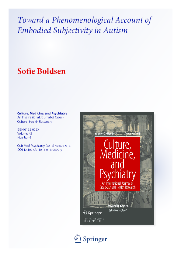(PDF) Toward a Phenomenological Account of Embodied Subjectivity in Autism