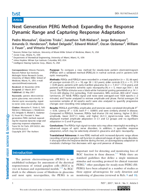 (PDF) Next Generation PERG Method: Expanding the Response Dynamic Range ...