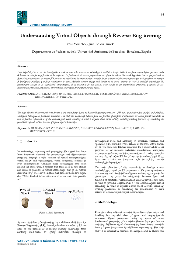 (PDF) Understanding Virtual Objects through Reverse Engineering