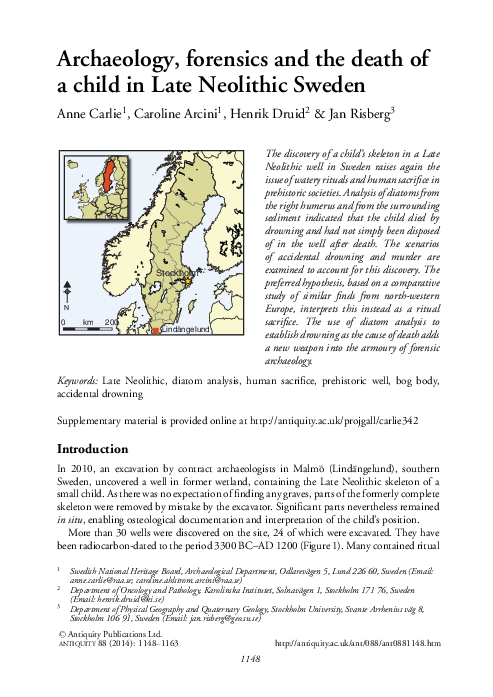 (PDF) Archaeology, forensics and the death of a child in Late Neolithic ...