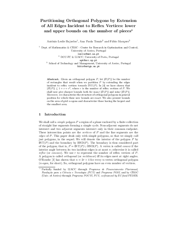 (PDF) Partitioning Orthogonal Polygons by Extension of All Edges ...