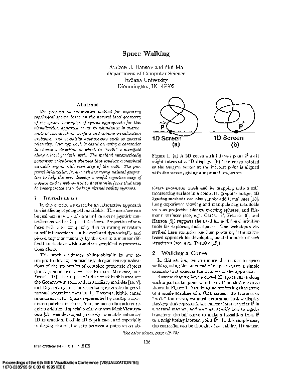 (PDF) Space walking [topological manifold visualization] Andrew J