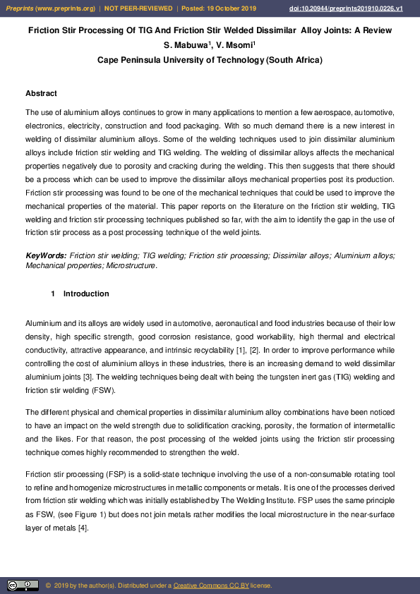 (PDF) Friction Stir Processing Of TIG And Friction Stir Welded ...