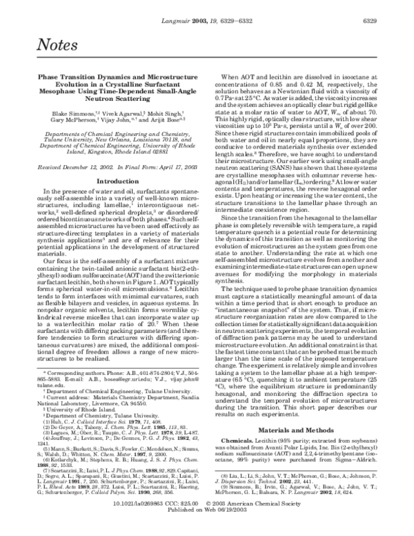(PDF) Phase Transition Dynamics and Microstructure Evolution in a ...